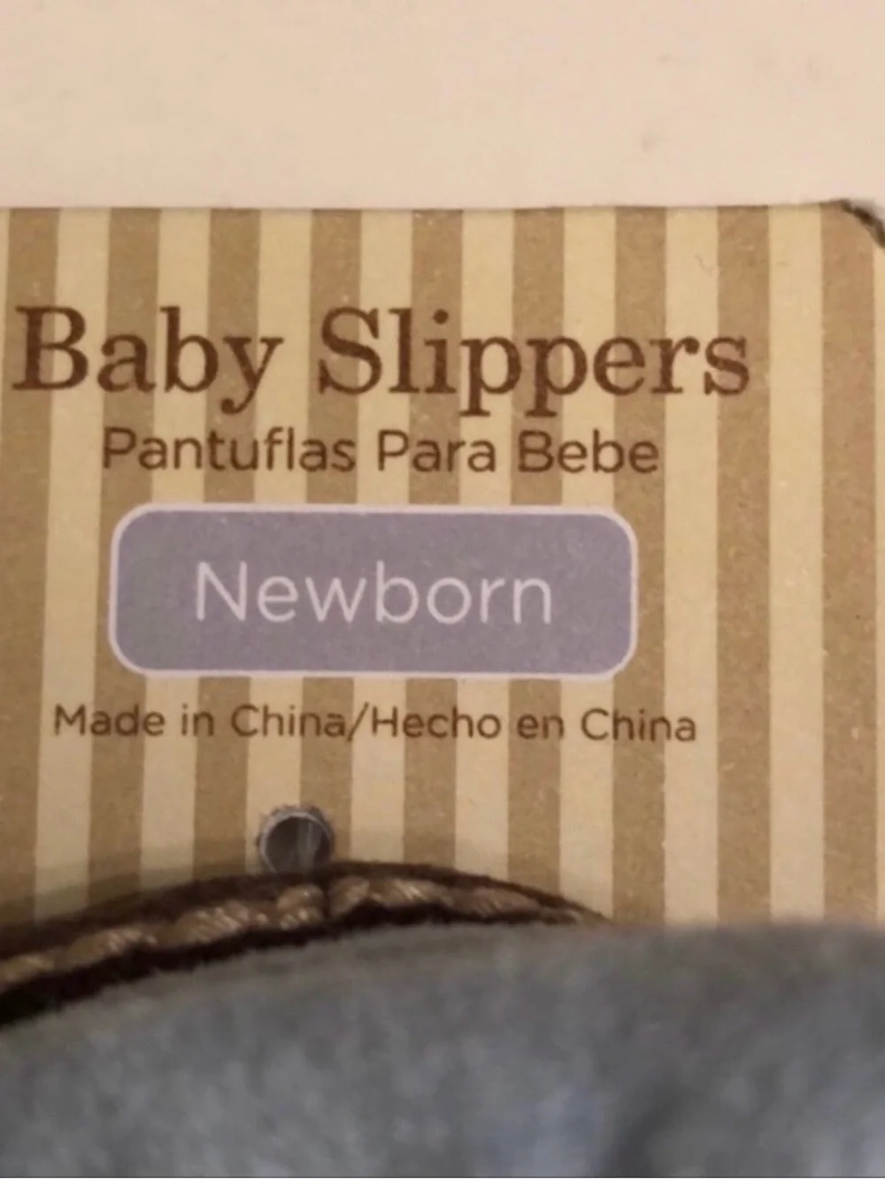 New Child of Mine Slippers Blue & Brown Newborn Baby Boy Casual Loungewear Shoes
